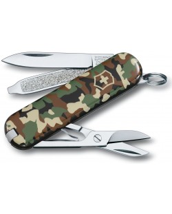 Швейцарски джобен нож Victorinox - Classic SD, 7 функции, камуфлаж