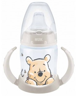 Шише NUK First Choice - Disney, Мечо Пух, TC, PP, с накрайник за сок, 150 ml