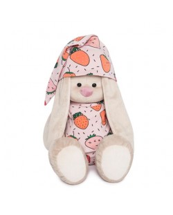 Плюшена играчка Budi Basa - Зайка Ми, с ягодова пижама, 34 cm