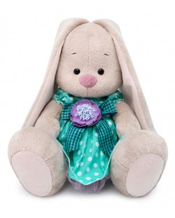 Плюшена играчка Budi Basa - Зайка Ми, с рокличка ментол, 18 cm