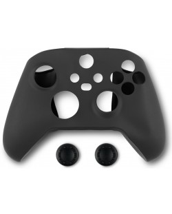 Силиконов кейс и тапи Spartan Gear, за Xbox Series, черен