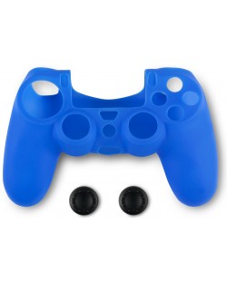 Силиконов кейс и тапи Spartan Gear - DualShock 4, сини (PS4)