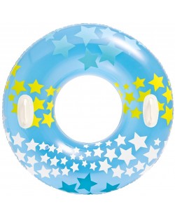 Надуваем пояс Intex - 91 cm, с дръжки, син със звезди
