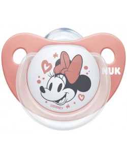 Силиконова залъгалка Nuk - Mickey, 6-18 месeца, розова