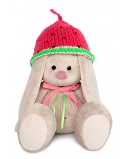 Плюшена играчка Budi Basa - Зайка Ми, с шапка диня, 18 cm