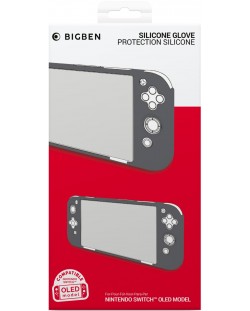 Силиконов защитен калъф Big Ben Silicon Glove, сив (Nintendo Switch OLED)