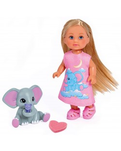 Кукла Simba Toys Evi Love - Еви, със слонче