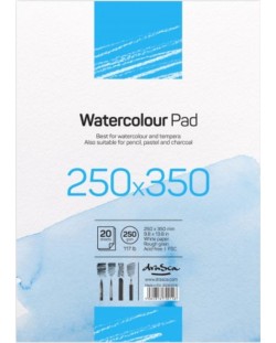 Скицник Drasca Watercolour pad - 20 листа, 25х35 cm