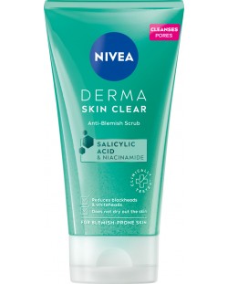 Nivea Derma Skin Clear Скраб за лице, 150 ml