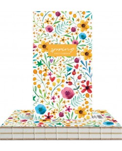 Скицник за рисуване Drasca Spring - Цветна градина, 96 л, 9.4х17.2 cm