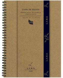 Скицник със спирала Lana Livre de dessin - A4, 50 листа