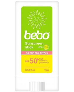 Слънцезащитен минерален стик Бебо - SPF 50+, 15 g