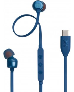 Слушалки с микрофон JBL - Tune 310C USB-C, сини