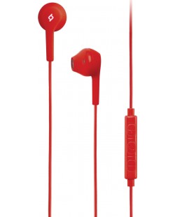 Слушалки с микрофон ttec - Rio In-Ear Headphones, червени