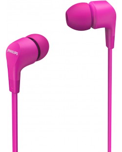 Слушалки с микрофон Philips - TAE1105PK, розови