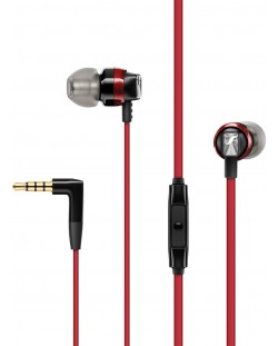 Слушалки с микрофон Sennheiser - CX 300S, червени