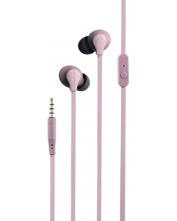 Слушалки с микрофон Boompods - Sportline, розови