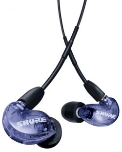 Слушалки с микрофон Shure - SE215 Special Edition UNI, лилави