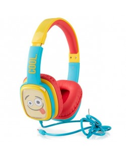 Детски слушалки Emoji - Flip n Switch, многоцветни