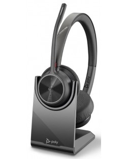 Слушалки с микрофон Poly - Voyager 4320 MS UC Stereo, USB-A, черни
