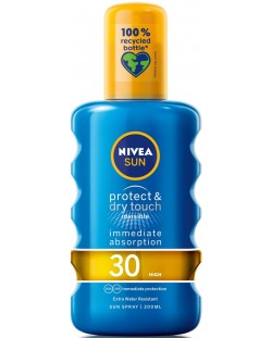 Nivea Sun Слънцезащитен спрей Protect & Dry Touch, SPF30, 200 ml