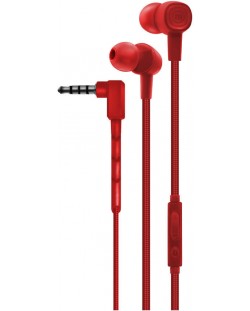 Слушалки с микрофон Maxell - SIN-8 Solid + Fuji, червени