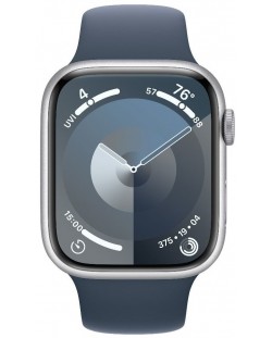 Смарт часовник Apple - Watch S9, 45mm, 1.9'', M/L, Storm Blue Sport