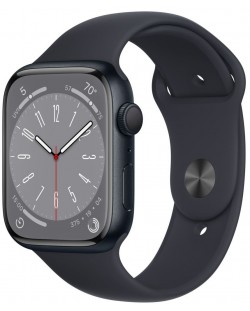 Смарт часовник Apple - Watch S8, 45mm, Midnight
