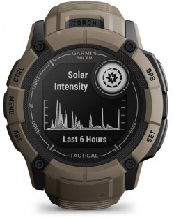 Смарт часовник Garmin - Instinct 2X Solar Tactical, 50mm, 1.1'', кафяв