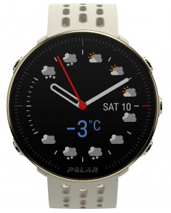 Смарт часовник Polar - Vantage M2, 1.2", златист с бежова каишка