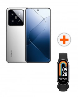 Смартфон Xiaomi 14, 12GB/512GB, White + Смарт гривна Xiaomi Mi Band 8, Graphite