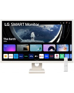 Смарт монитор LG - 32SR50F-W, 31.5'', FHD, IPS, Anti-Glare, бял