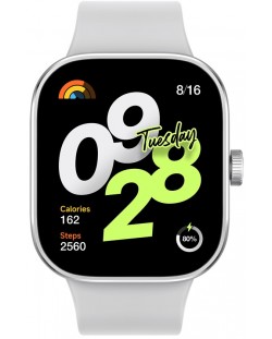 Смарт часовник Xiaomi - Redmi Watch 4, 47 mm, 1.97'', Silver Gray
