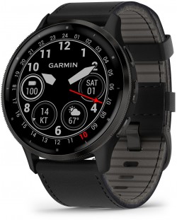 Смарт часовник Garmin - Venu 3, 45 mm, 1.4'', Slate Black/Leather