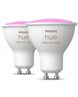 Смарт крушки Philips - Hue WCA, GU10, 4.3W, 2 броя, бели