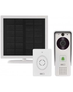 Смарт видеозвънец Emos - GoSmart, IP-09D/H4030, Solar panel, Wi-Fi, бял