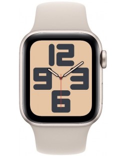 Смарт часовник Apple - Watch SE2 v2, 40mm, M/L, Starlight Sport