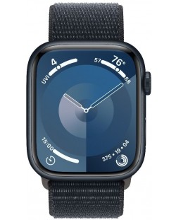 Смарт часовник Apple - Watch S9, 45mm, 1.9'', Midnight Sport Loop