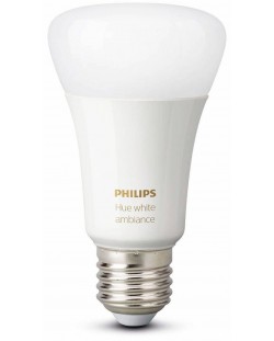 Смарт крушка Philips - HueWCA A60 E27, 9W, RGB, dimmer