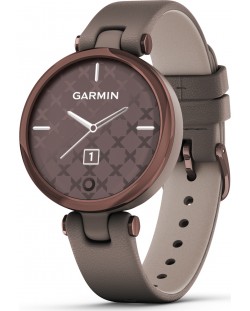 Смарт часовник Garmin - Lily Classic, 34mm, 0.84", бронзов/кафяв