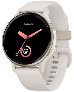 Смарт часовник Garmin - vivoactive 5, 42 mm, 1.2'', Gold Ivory/Silicone