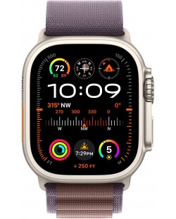 Смарт часовник Apple - Watch Ultra 2 Cell, 49mm, 1.92", L, Indigo Alpine