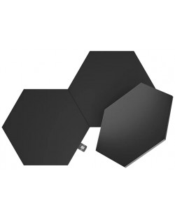 Смарт светлинни панели Nanoleaf - Shapes Black Hexagons, 3 броя