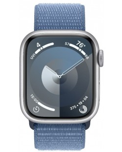 Смарт часовник Apple - Watch S9, 41mm, 1.69'', Winter Blue Sport Loop