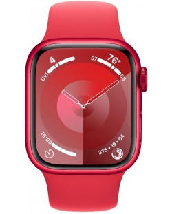 Смарт часовник Apple - Watch S9, 41mm, 1.69'', M/L, Product Red Sport