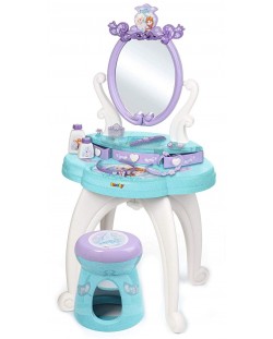 Детска тоалетка Smoby Frozen - 2 в 1, с аксесоари и столче