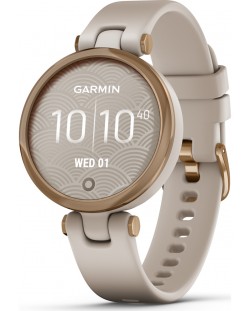 Смарт часовник Garmin - Lily Sport, 34mm, 0.84'', златист/бежов