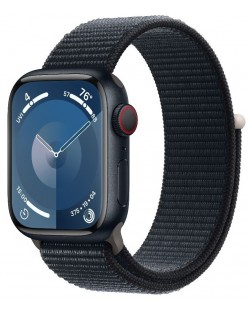 Смарт часовник Apple - Watch S9, Cellular, 41mm, Midnight Sport Loop