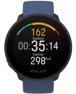 Смарт часовник Polar - Unite S-L, черен със синя каишка
