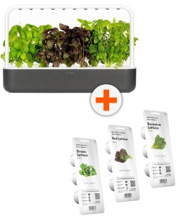 Смарт саксия Click and Grow - Smart Garden 9, 13W + 9 пълнителя от 3 вида маруля